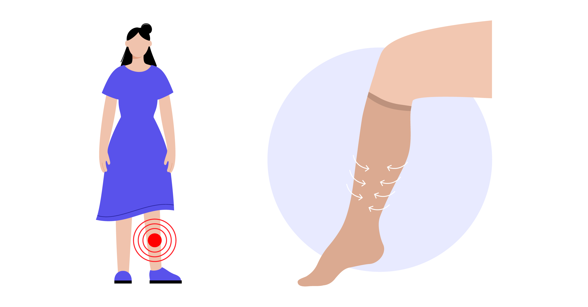 Illustration of Compression Stockings